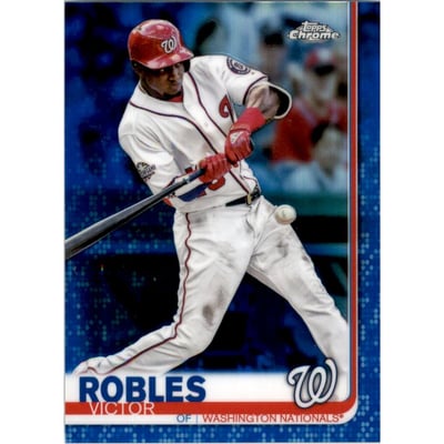 2019 Topps Chrome Blue Refractors #33 Victor Robles
