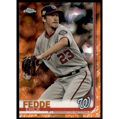 2019 Topps Chrome Sapphire Orange #398 Erick Fedde