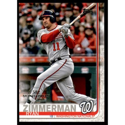 2019 Topps Factory Set 582 Montgomery #133 Ryan Zimmerman