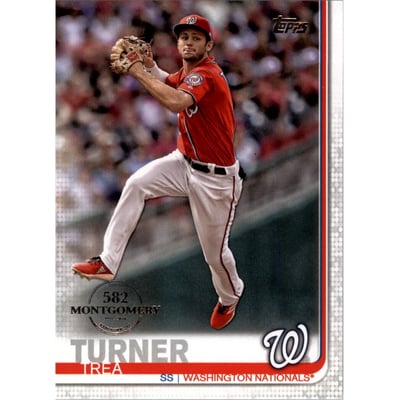 2019 Topps Factory Set 582 Montgomery #176 Trea Turner