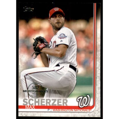 2019 Topps Factory Set 582 Montgomery #344 Max Scherzer