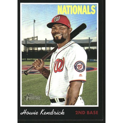 2019 Topps Heritage Black Border #49 Howie Kendrick