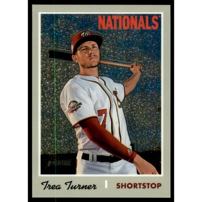 2019 Topps Heritage Chrome #THC455 Trea Turner