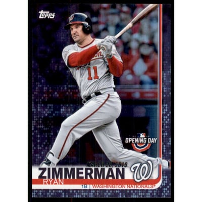 2019 Topps Opening Day Purple Foil #122 Ryan Zimmerman