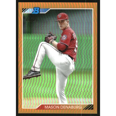 2020 Bowman Heritage Chrome Prospects Orange Refractors #92CPMD Mason Denaburg