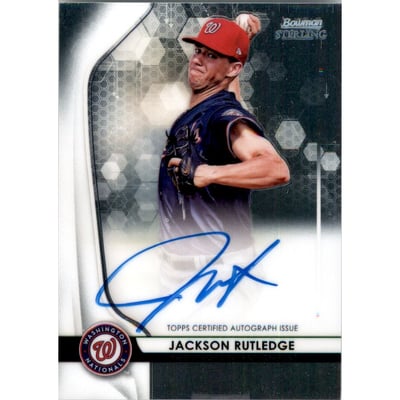 2020 Bowman Sterling Prospect Autographs #BSPAJR Jackson Rutledge