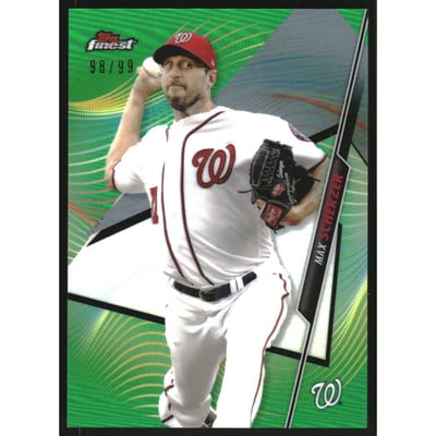 2020 Finest Green Refractors #78 Max Scherzer