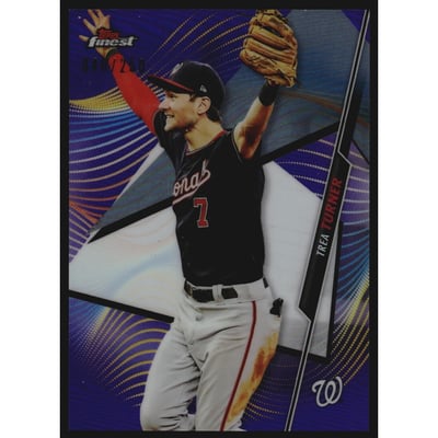 2020 Finest Purple Refractors #26 Trea Turner