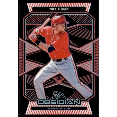 2020 Panini Obsidian Electric Etch Red #58 Trea Turner