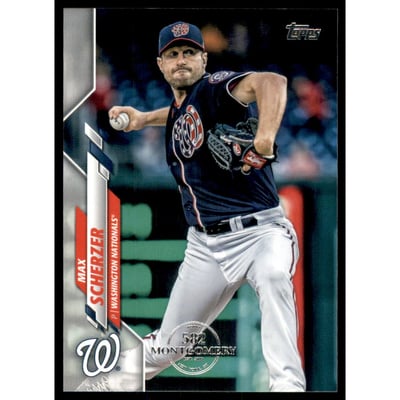 2020 Topps Factory Set 582 Montgomery Club #180 Max Scherzer