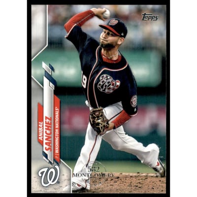 2020 Topps Factory Set 582 Montgomery Club #193 Anibal Sanchez