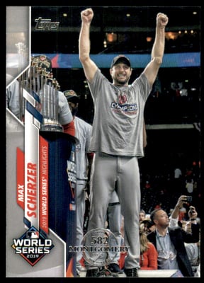 2020 Topps Factory Set 582 Montgomery Club #258 Max Scherzer WSH
