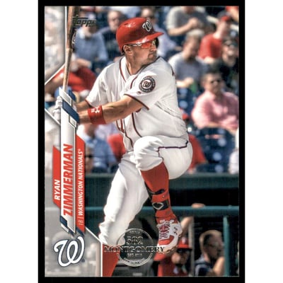 2020 Topps Factory Set 582 Montgomery Club #385 Ryan Zimmerman
