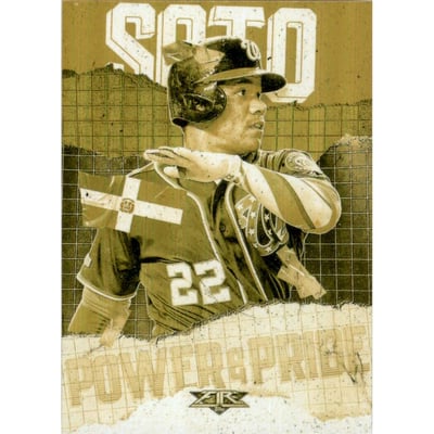 2020 Topps Fire Power and Pride Gold Minted #PP8 Juan Soto
