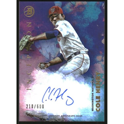 2021 Bowman Inception Autographs #PACHR Cole Henry/600