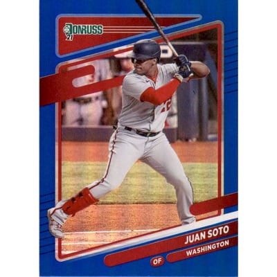 2021 Donruss Holo Blue #195 Juan Soto