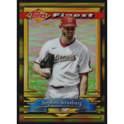 2021 Finest Flashbacks Gold Refractors #91 Stephen Strasburg