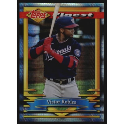 2021 Finest Flashbacks Prism Refractors #84 Victor Robles