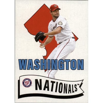 2021 Topps 582 Montgomery Club Lost Design Set 2 #16 Max Scherzer