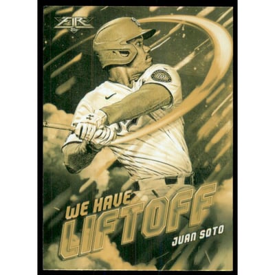 2021 Topps Fire We Have Liftoff Gold Minted #WHL19 Juan Soto