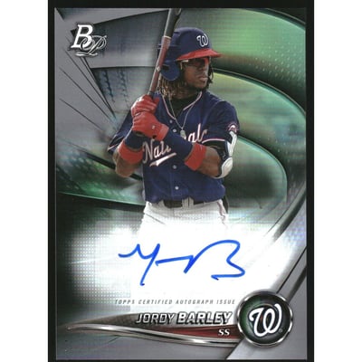 2022 Bowman Platinum Top Prospects Autographs #TOP46 Jordy Barley
