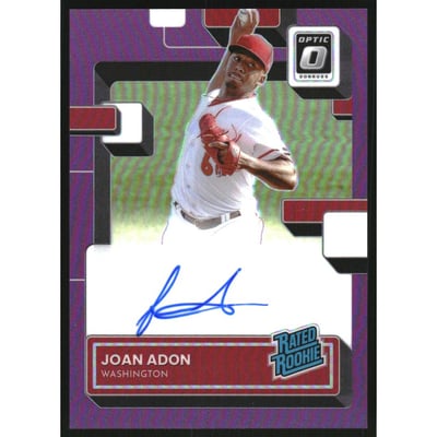 2022 Donruss Optic Rated Rookies Signatures Purple #55 Joan Adon/100