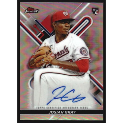 2022 Finest Autographs Refractors #FAJG Josiah Gray