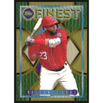 2022 Finest Flashbacks Gold Refractors #175 Nelson Cruz