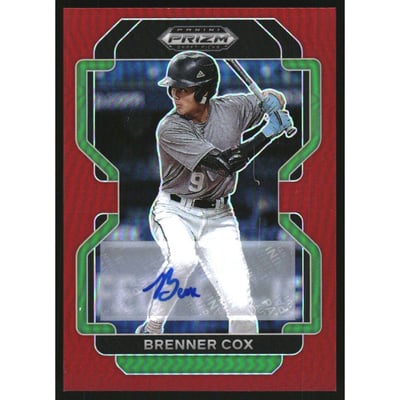 2022 Panini Prizm Draft Picks Base Autographs Prizms Red #111 Brenner Cox