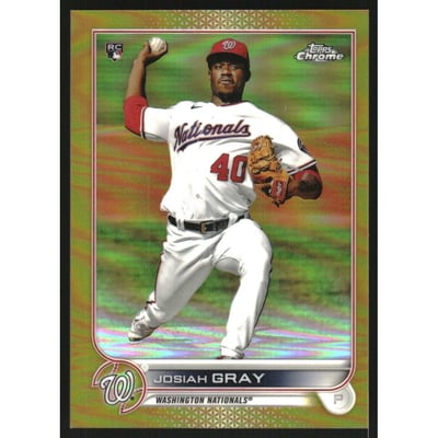 2022 Topps Chrome Gold Refractors #160 Josiah Gray