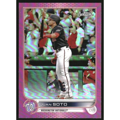 2022 Topps Chrome Pink Refractors #129 Juan Soto