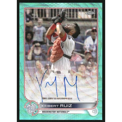 2022 Topps Chrome Veteran Autographs Aqua Wave Refractors #CVAKR Keibert Ruiz