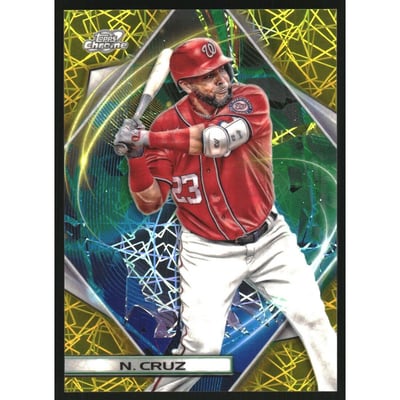 2022 Topps Cosmic Chrome Gold Interstellar Refractors #7 Nelson Cruz