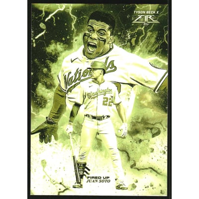2022 Topps Fire Fired Up Gold Minted #FIU19 Juan Soto