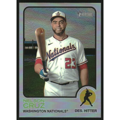2022 Topps Heritage Chrome Refractors #719 Nelson Cruz