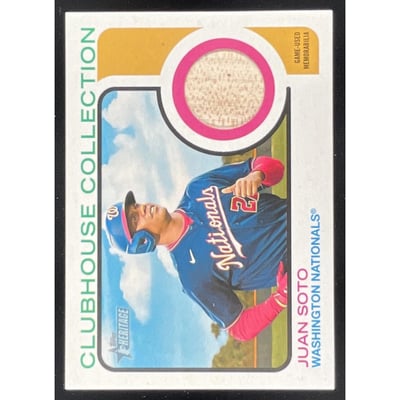 2022 Topps Heritage Clubhouse Collection Relics High Number #CCRJS Juan Soto