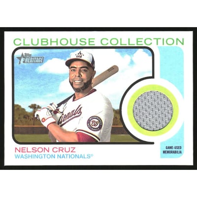 2022 Topps Heritage Clubhouse Collection Relics #CCRNC Nelson Cruz HN