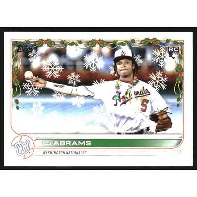2022 Topps Holiday Rare Photo Variations #HW112 CJ Abrams/lights necklace