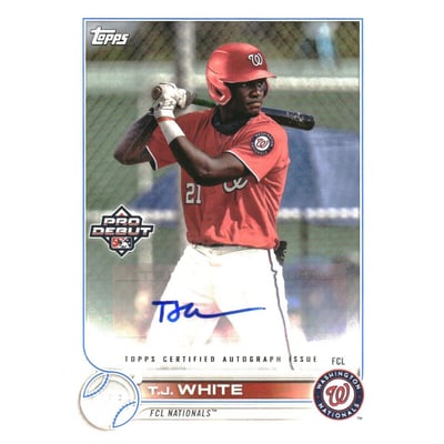 2022 Topps Pro Debut Autographs #PD191 T.J. White
