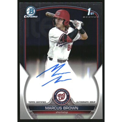 2023 Bowman Chrome Draft Autographs #CDAMBR Marcus Brown