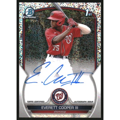 2023 Bowman Chrome Prospect Autographs Speckle Refractors #CPAEC Everett Cooper III