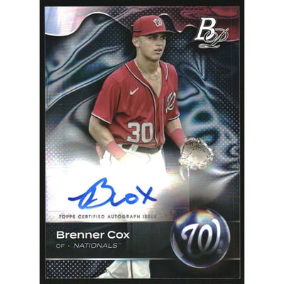 2023 Bowman Platinum Top Prospects Autographs #TOP89 Brenner Cox