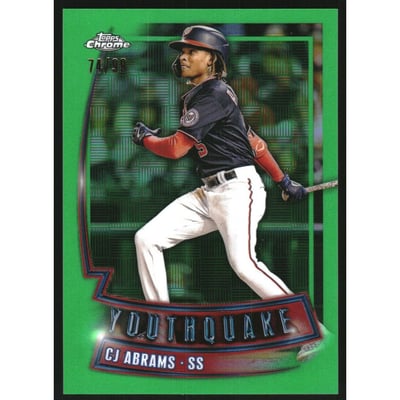 2023 Topps Chrome Youthquake Green Refractors #YQ13 CJ Abrams