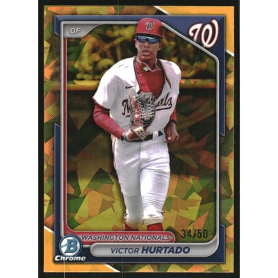 2024 Bowman Chrome Draft Sapphire Gold Refractors #BDC168 Victor Hurtado