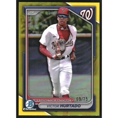 2024 Bowman Chrome Draft Yellow Refractors #BDC168 Victor Hurtado