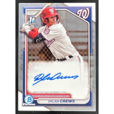 2024 Bowman Chrome Prospect Autographs #CPA-DC Dylan Crews RC Auto