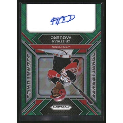 2024 Panini Prizm Sensational Signatures Prizms Green #15 Cristhian Vaquero