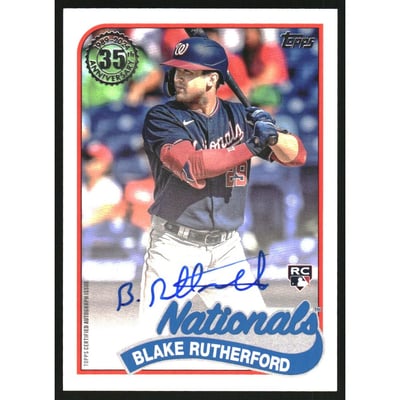 2024 Topps '89 Topps Autographs #89BARUT Blake Rutherford S2