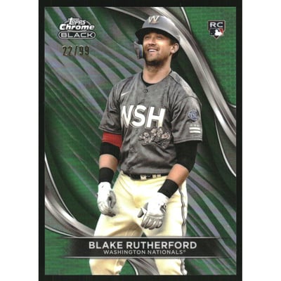 2024 Topps Chrome Black Green Refractors #53 Blake Rutherford