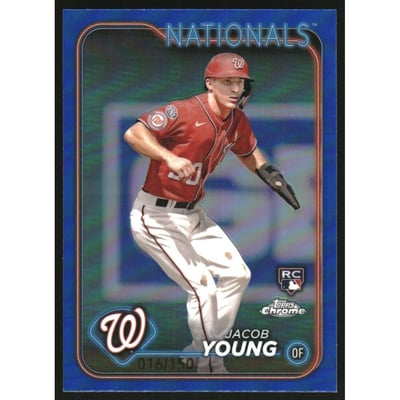 2024 Topps Chrome Blue Refractors #264 Jacob Young